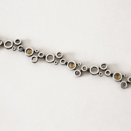 1845 - SILVER & GOLD BRACELET . B1845S