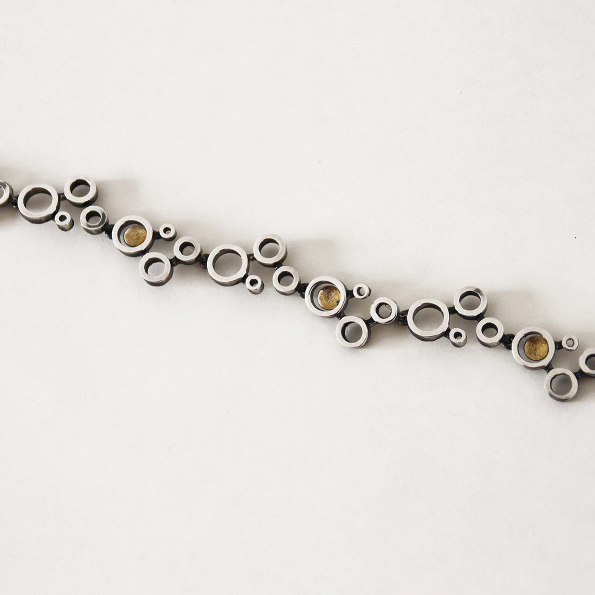 1845 - SILVER & GOLD BRACELET . B1845S