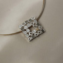 SILVER & GOLD PENDANT w/ DIAMOND