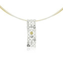 SILVER & GOLD PENDANT w/ DIAMOND