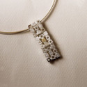 SILVER & GOLD PENDANT w/ DIAMOND