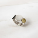 1516 - R1516S - SILVER & GOLD RING R1516S