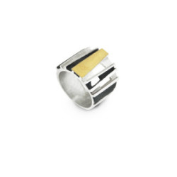 1628 - R1628 - SILVER & GOLD RING R1628