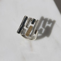 1667 - SILVER & GOLD RING. R1667