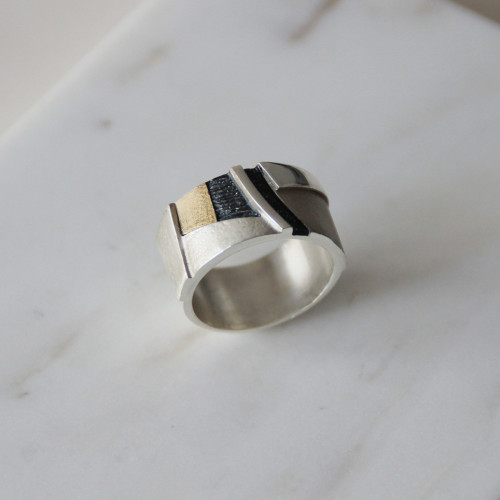 ANILLO PLATA Y ORO
