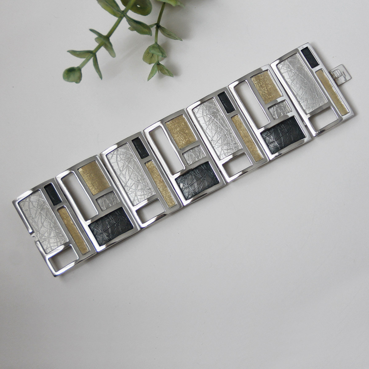 1479 - SILVER & GOLD BRACELET B1479XL