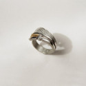 SILVER & GOLD RING WITH DIAMOND SILVER & GOLD RING WITH DIAMOND