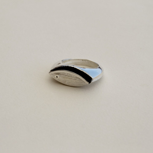 ANILLO PLATA Y DIAMANTE