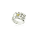 SILVER & GOLD RING w/ DIAMOND SILVER & GOLD RING w/ DIAMOND