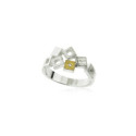 SILVER & GOLD RING w/ DIAMOND SILVER & GOLD RING w/ DIAMOND