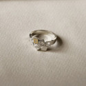 SILVER & GOLD RING w/ DIAMOND SILVER & GOLD RING w/ DIAMOND