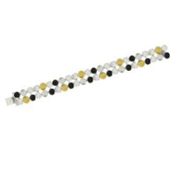 1516 - B1516 - SILVER & GOLD BRACELET B1516