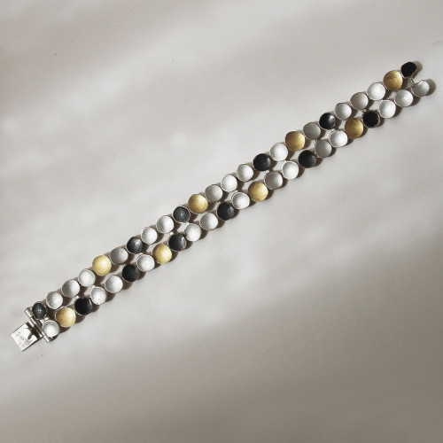 1516 - SILVER & GOLD BRACELET B1516