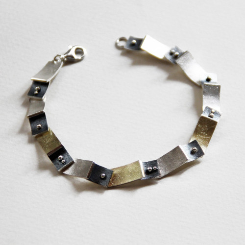 3501 - B3501 - SILVER & GOLD BRACELET B3501