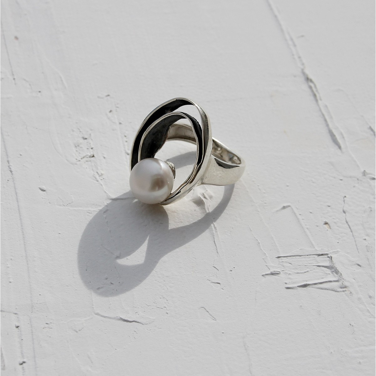 3514 - R3514 - ANILLO PLATA Y PERLA R3514