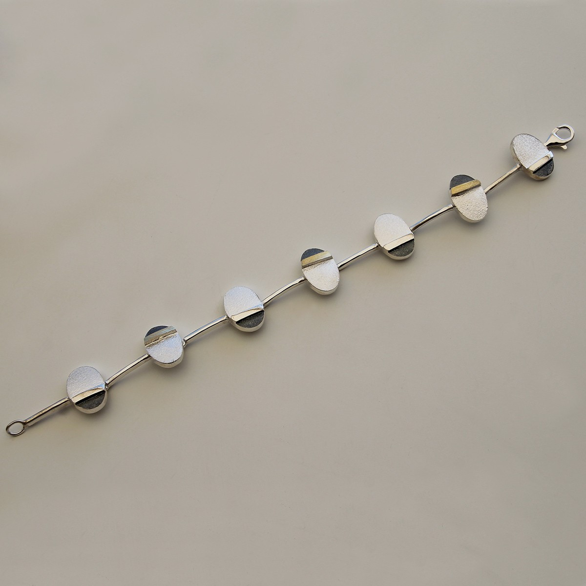 3512 - B3512 - SILVER & GOLD BRACELET B3512