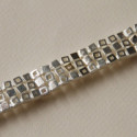 1994 - B1994D - PULSERA PLATA Y ORO CON DIAMANTES B1994D