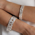 1994 - B1994D - PULSERA PLATA Y ORO CON DIAMANTES B1994D