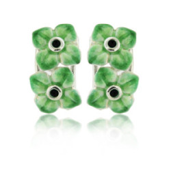 FLOR - E0134-2G - PENDIENTES FLOR DE PLATA Y ESMALTES E0134-2G