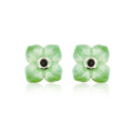 FLOR - E0134-1G  - SILVER AND ENAMEL FLOWER EARRINGS E0134-1G