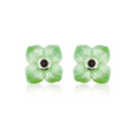 SILVER AND ENAMEL FLOWER EARRINGS