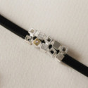 1994 - B1994DLE - PULSERA PLATA Y ORO CON DIAMANTES B1994DLE