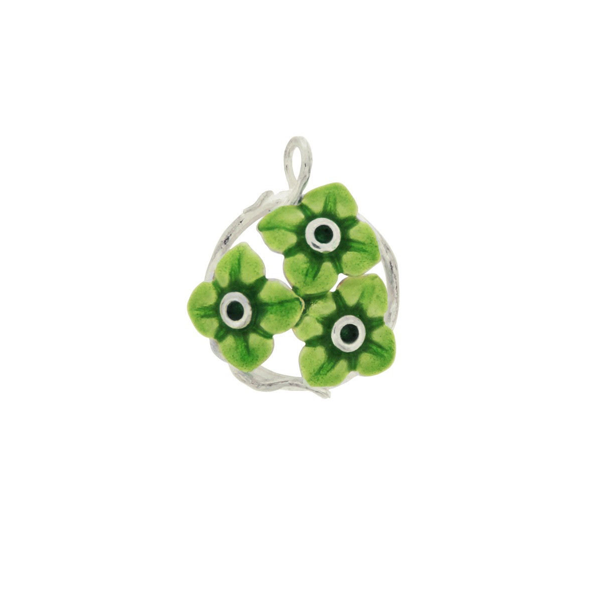 ANELL FLOR DE PLATA I ESMALTS