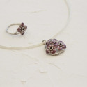 ANELL FLOR DE PLATA I ESMALTS