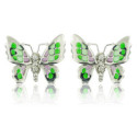 PAPALLONA - E0315-G - PENDIENTES MARIPOSA DE PLATA Y ESMALTES E0315-G