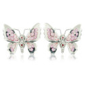 PAPALLONA - E0315-R - SILVER AND ENAMEL BUTTERFLY EARRINGS E0315-R