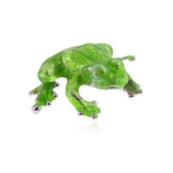 FAUNA - P0276-G - SILVER AND ENAMEL FROG PENDANT P0276-G