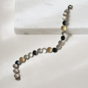 1516 - B1516S - PULSERA PLATA Y ORO B1516S