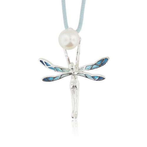 PAPALLONA - P0302-B - SILVER AND ENAMEL BUTTERFLY PENDANT P0302-B