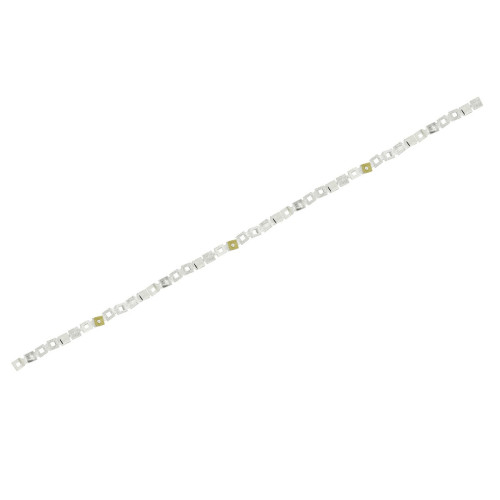 SILVER & GOLD BRACELET w/ DIAMONDS