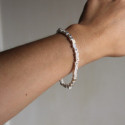 SILVER & GOLD BRACELET w/ DIAMONDS