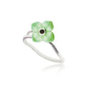 FLOR - R0134-1G - ANILLO FLOR DE PLATA Y ESMALTES R0134-1G