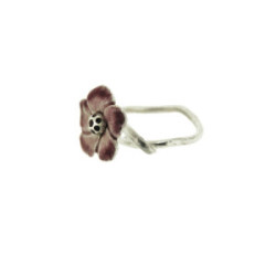 FLOR - R0136-R - SILVER AND ENAMEL FLOWER RING R0136-R