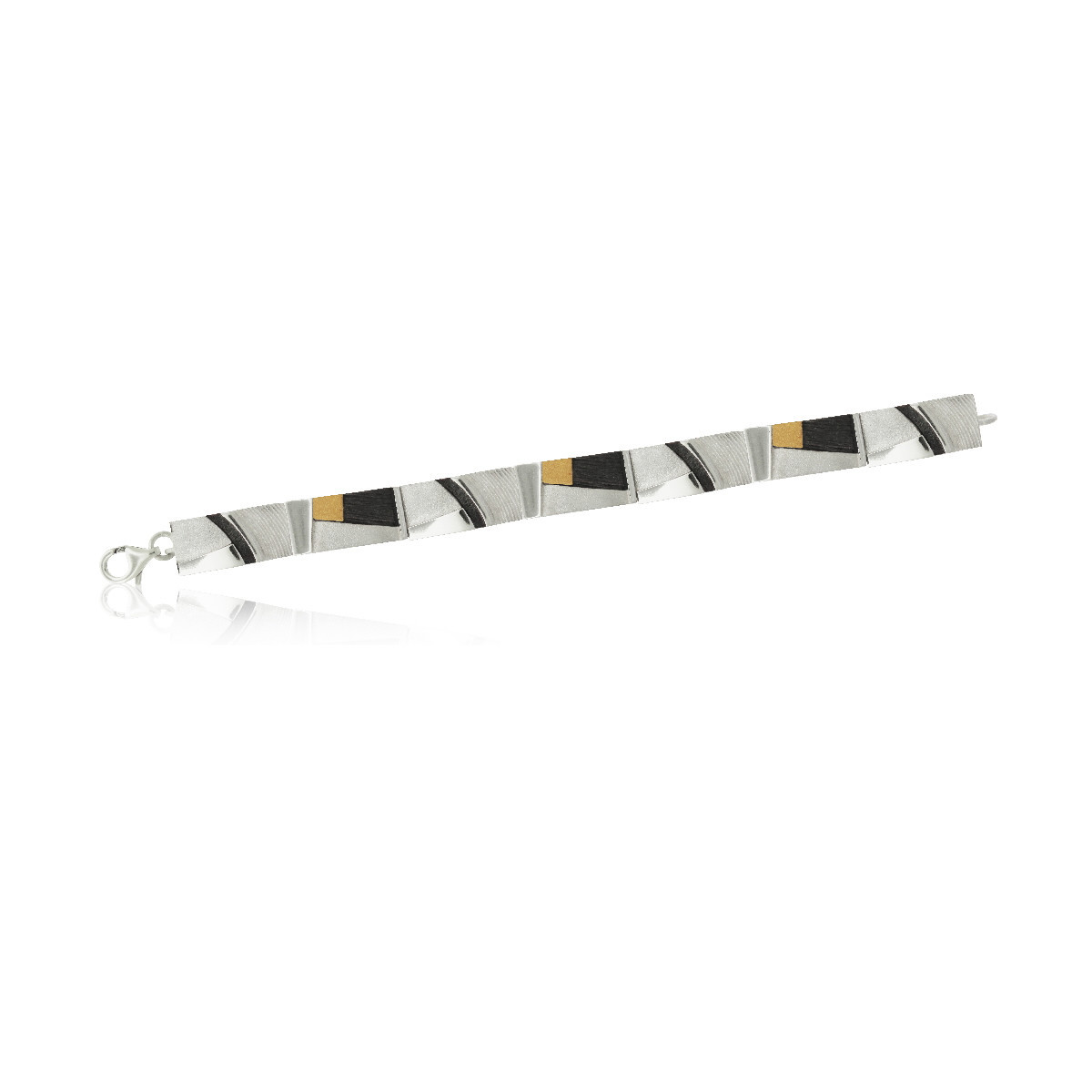 1731 - B1731S - SILVER & GOLD BRACELET B1731S