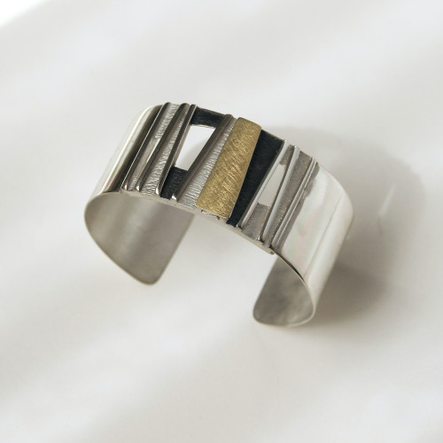 SILVER & GOLD BANGLE