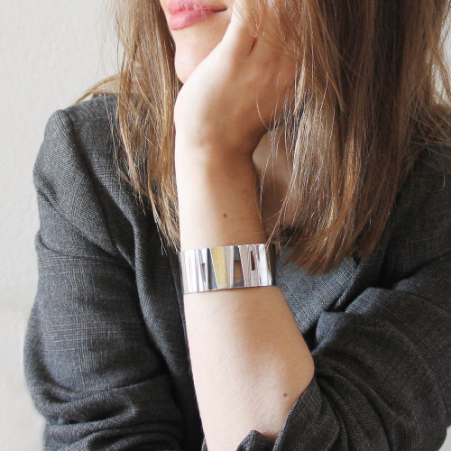 SILVER & GOLD BANGLE