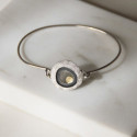 1947 - SILVER & GOLD BANGLE. BA1947