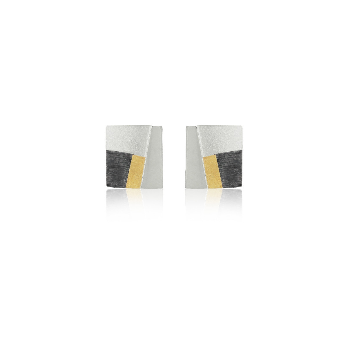 1731 - PENDIENTES PLATA Y ORO E1731