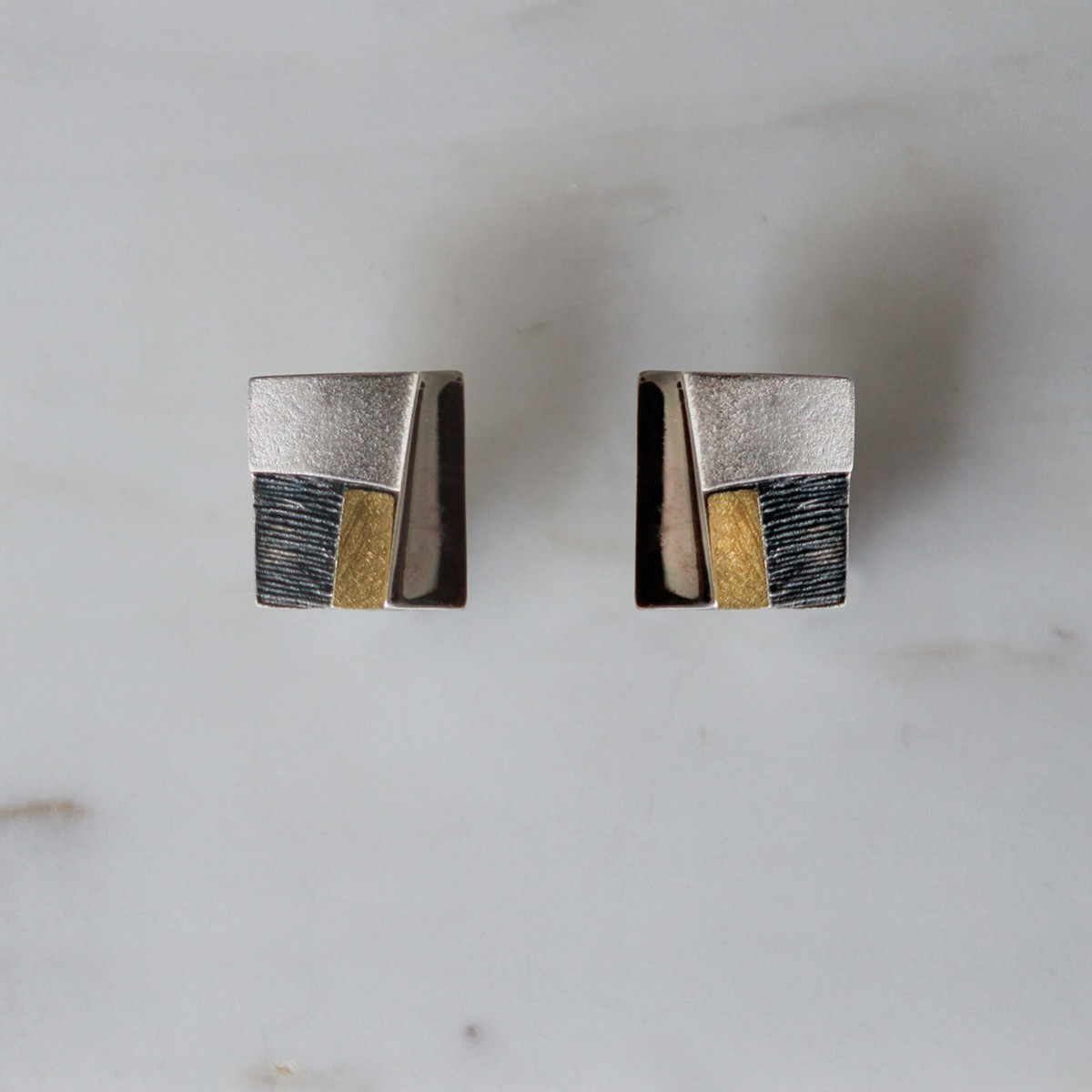 1731 - PENDIENTES PLATA Y ORO E1731