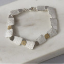PULSERA PLATA Y ORO CON DIAMANTES PULSERA PLATA Y ORO CON DIAMANTES