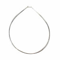 6 CABLE SILVER AND BLACK NECKLACE 6 CABLE SILVER AND BLACK NECKLACE