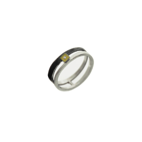 3528 - RING SILVER & GOLD & DIAMOND R3528S 3528 - RING SILVER & GOLD & DIAMOND R3528S