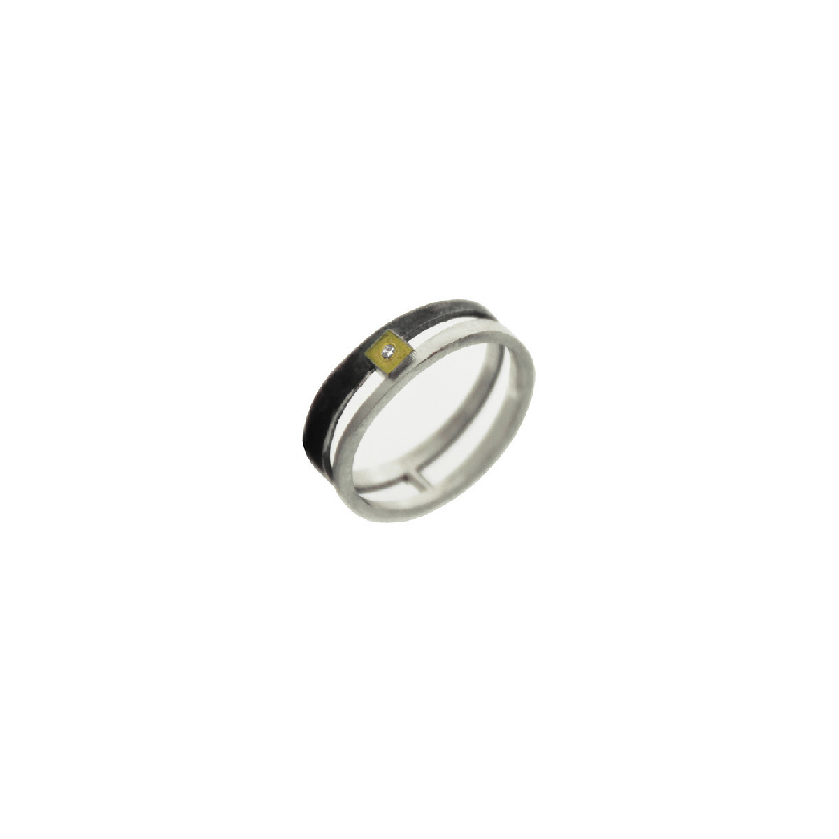 3528 - RING SILVER & GOLD & DIAMOND R3528S 3528 - RING SILVER & GOLD & DIAMOND R3528S