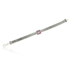 PULSERA PLATA Y PIEDRA SINTÉTICA