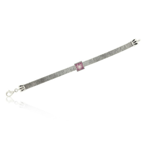 PULSERA PLATA Y PIEDRA SINTÉTICA