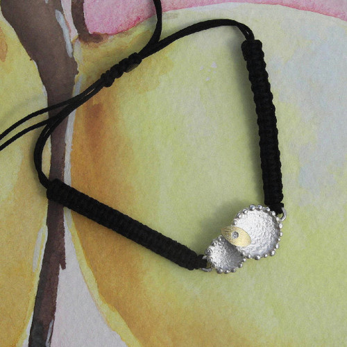 SILVER & GOLD BRACELET w/ DIAMOND